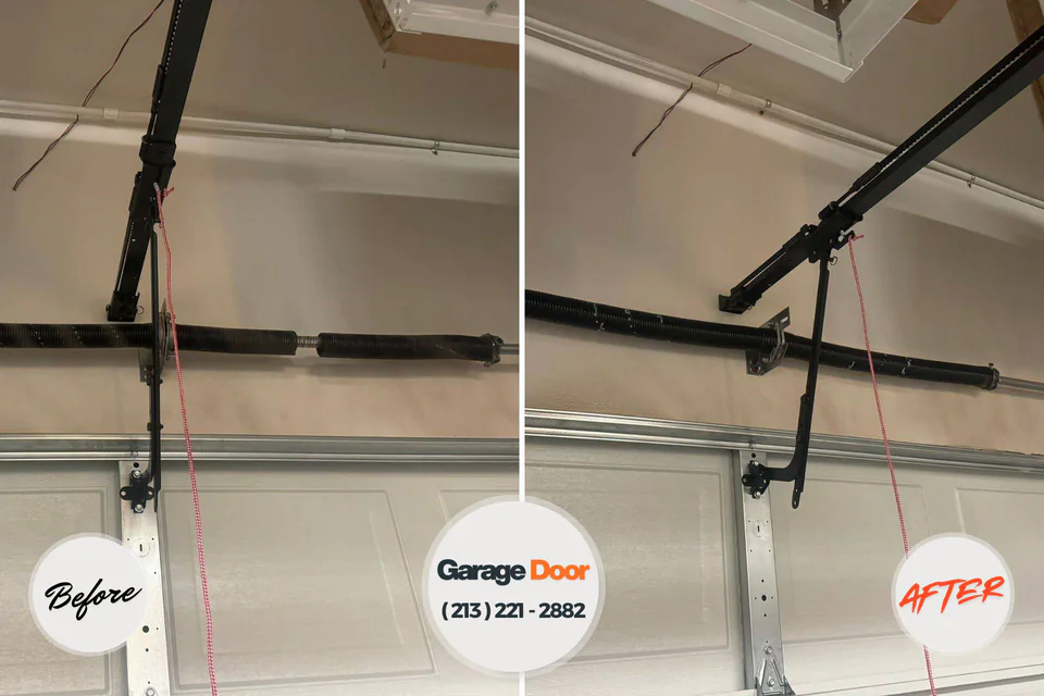 Before and after: garage door repair Pleasantdale, NJ
